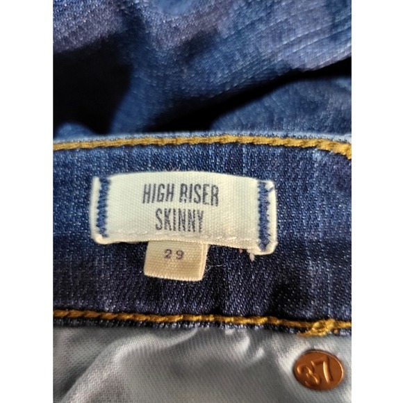 Madewell High Rise Slim Boyjean Dark Wash Denim Jeans Cropped Hem - Picture 9 of 11